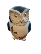 Small Porcelain 'Imari' Style Owl Figure - Vintage Mid 80s