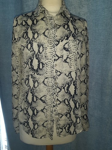 Snakeskin print shirt - print, size