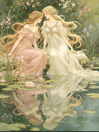 Art nouveau lady the - art,