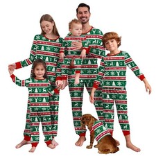 Family Matching Christmas Pyjamas Aldult Kids Dog Xmas Nightwear Pajamas Pjs Set