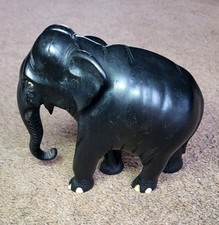 Vintage Hand Carved Black