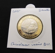 NEW Gibraltar 2025 Merry Christmas £2 coin two pounds Father Christmas UNC