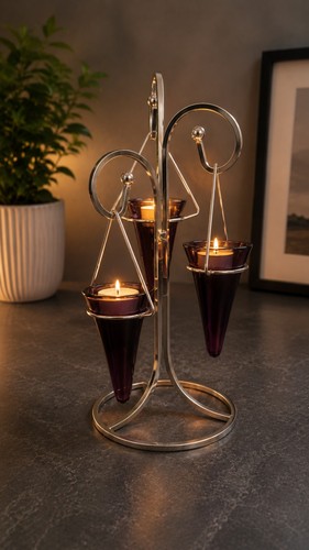 Vintage style triple tealight - vintage,