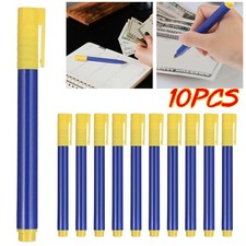 10pc Money Checker Pens Fake Counterfeit Forged Bank Note Tester Marker Detector