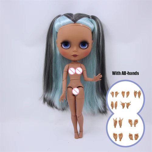 Icy blythe doll black skin - blythe,