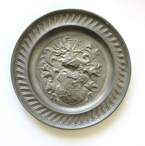 Antique german pewter heraldry - antique,