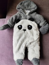 Next Baby Panda White Grey