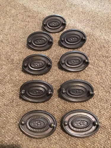 Lot vtg hepplewhite brass - 9,