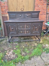 Jacobean Dark Oak Sideboard, 2 Cupboards, 2 Drawers on Barley Twist Supports