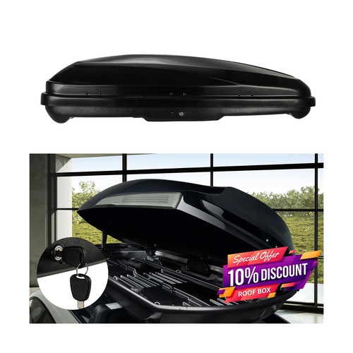 Car roof box gloss black - car,