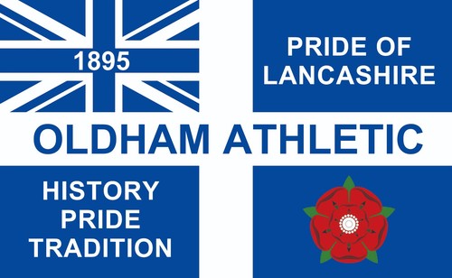 Oldham athletic flag - athletic, by