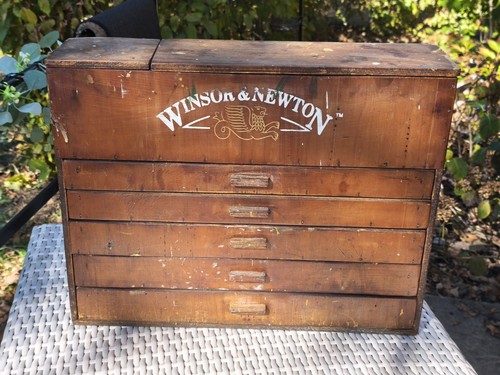 Vintage winsor newton wooden - vintage,