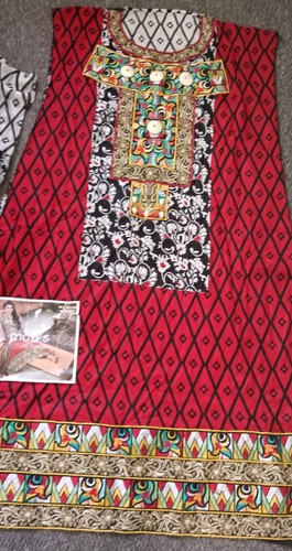 Unstitched lawn shalwar kameez - unstitched,