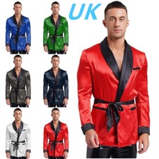 UK Men's Silky Satin Smoking