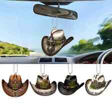 Cowboy / Cowgirl Hat Car Mirror Hanging Decoration  / Bag Charm 5 To Choose