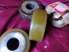 Qty 4 , CLECO PALLET TRUCK POLYURETHANE WHEEL , 100 x 40 x 38i.d