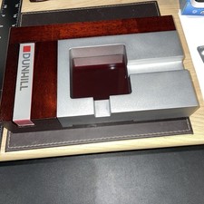 VERY VERY RARE. Dunhill Mahogany Wood and metal Ashtray with matches IMMACULATE