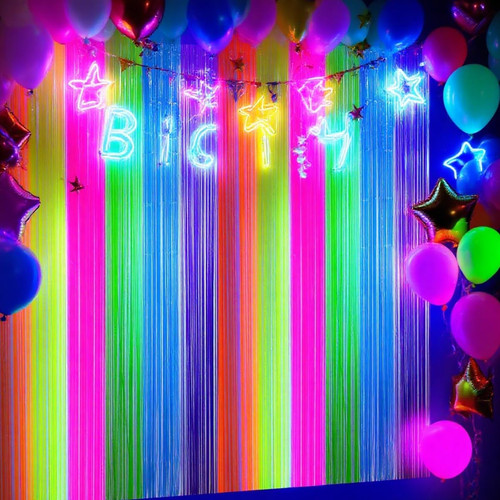 Pack neon tinsel - pack, 6