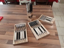 Laguiole 24 Piece Set Of Steak Knives, Forks, Spoons And Teaspoons.