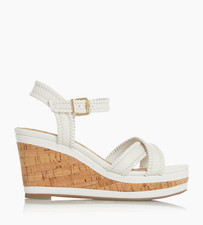 Dune London Karm White Wedge