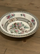 Vintage Crown Ducal AGR Pink Indian Tree Design Gold Edged Floral Bowl 1960s