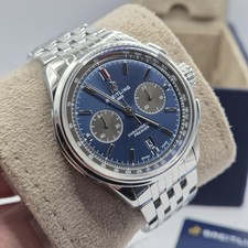 Breitling Premier B01 Chronograph 42, Blue Face, 2022, AB0118A61C1A1, Warranty 