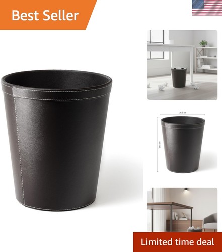 Faux leather waste bin - bin, 12