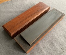 Vintage Hard Arkansas Sharpening Stone – Novaculite Oil Hone in Wooden Box –