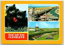 Postcard Cleveleys Lancashire England posted 1989