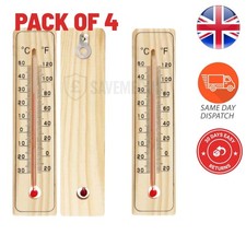 4x WOODEN WALL THERMOMETER |