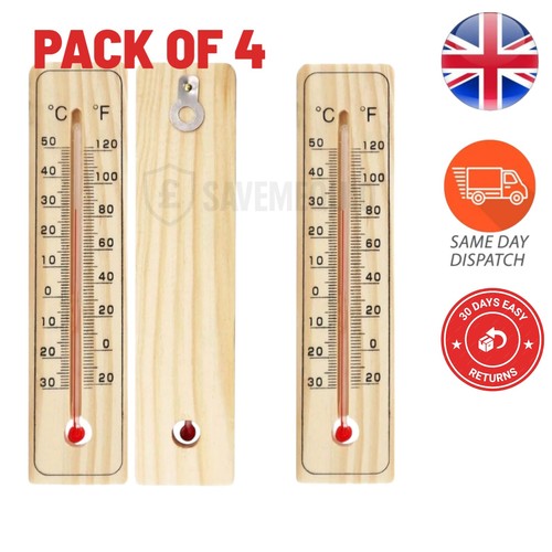 Wooden wall thermometer - thermometer, |