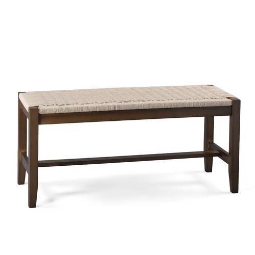 Boho wicker rattan bench woven - wicker,