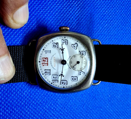 Antique silver trench watch - antique, watch"