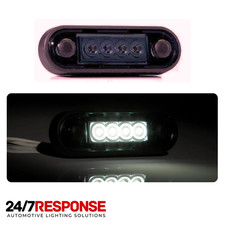 White Smoked LED Marker Lamp Light Easy Quick Fit Truck Van Kelsa Hella 12/24v