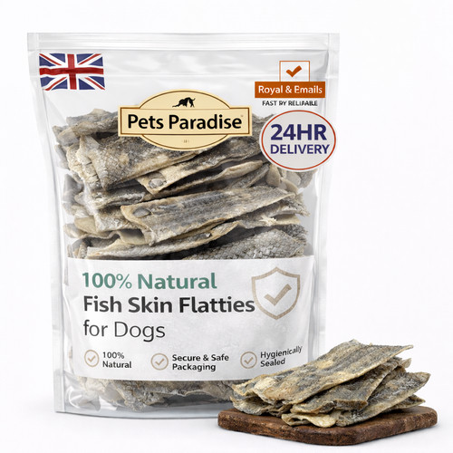 Fish skin flatties for dogs - fish,