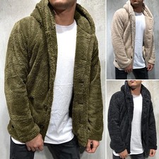 Mens Solid Color Faux Fur