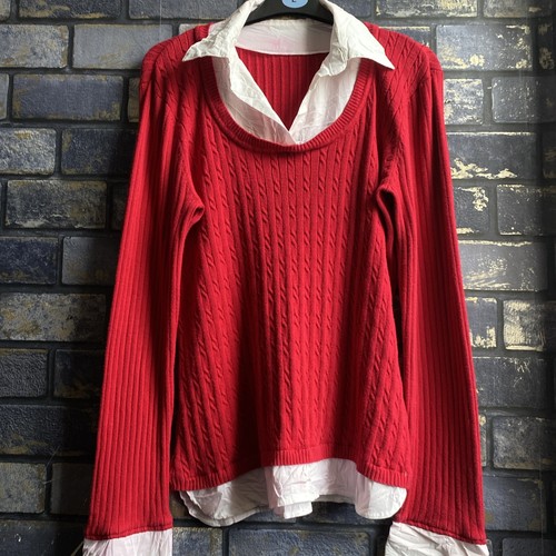 Notations womens red - red, cable