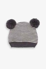 SALE NEW NEXT Baby Boys 6-12 12-18-24 Months Double Bobble Hat Stripe Winter UK