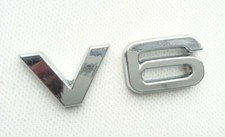 V6 BADGE CHROME FINISH SELF
