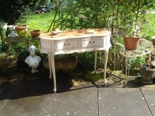 Vintage Antique writing desk painted serpentine front  original  shabby chic