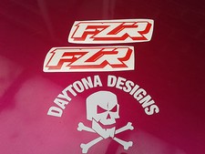 FZR RED FAIRING PANEL CUSTOM DESIGN PAIR GRAPHICS DECALS STICKERS