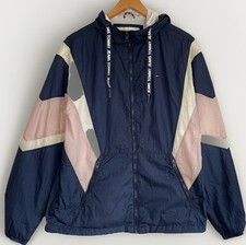 Tommy Hilfiger Zipped Shell Suit Track Jacket Men's Blue White Size S