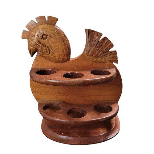 Vintage wooden chicken - wooden, egg