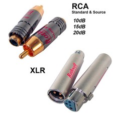 Rothwell Audio In Line Attenuators RCA & XLR Balanced Source - 10dB 15dB 20dB
