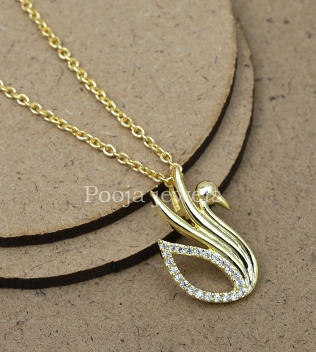 925 silver swan pendant - 925,