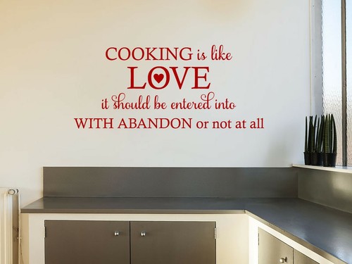 Wall quote cooking like - is,
