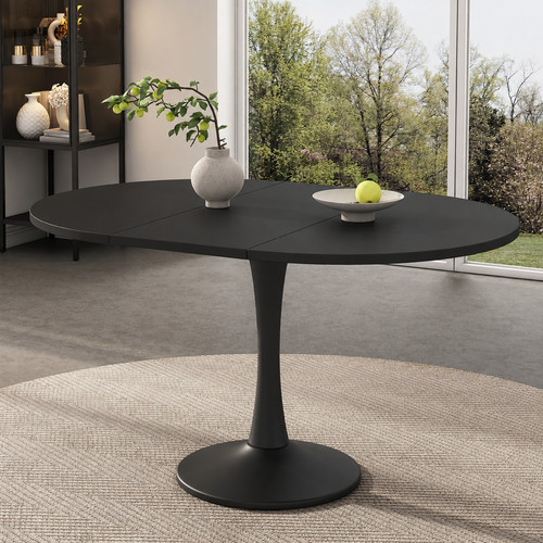 Black extendable dining - black,