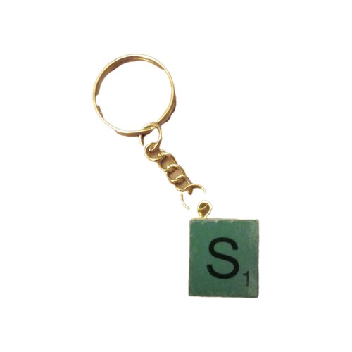 Scrabble style letter keyring - style,