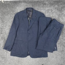 Brook Taverner Linen Suit Blue