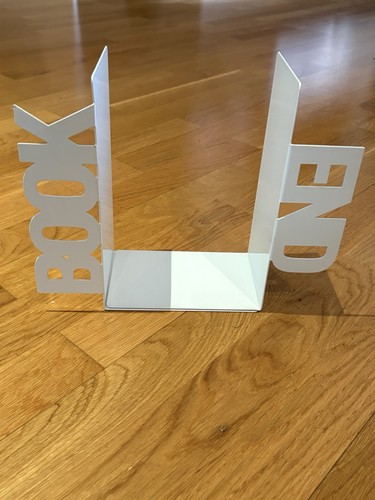 White metal book ends - , with